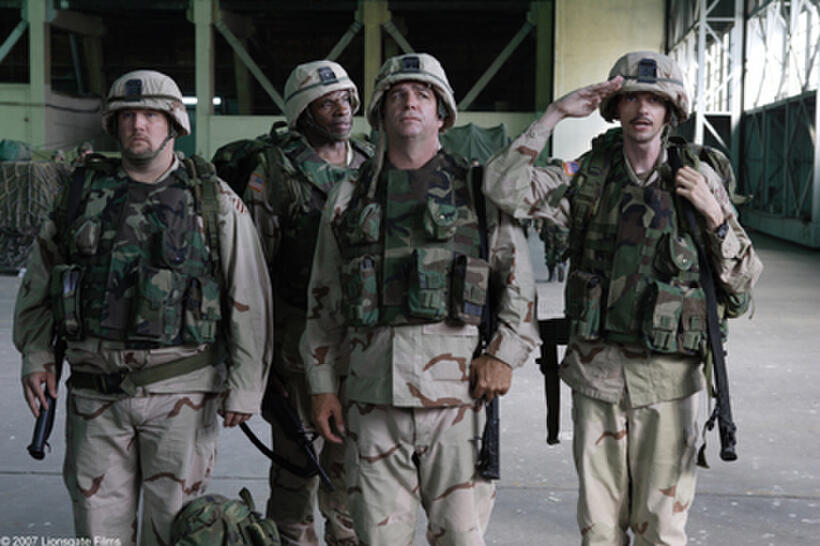 Larry The Cable Guy, Bill Engvall and D.J. Qualls in "Delta Farce