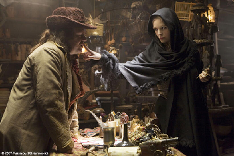 Ricky Gervais and  Michelle Pfeiffer in "Stardust."
