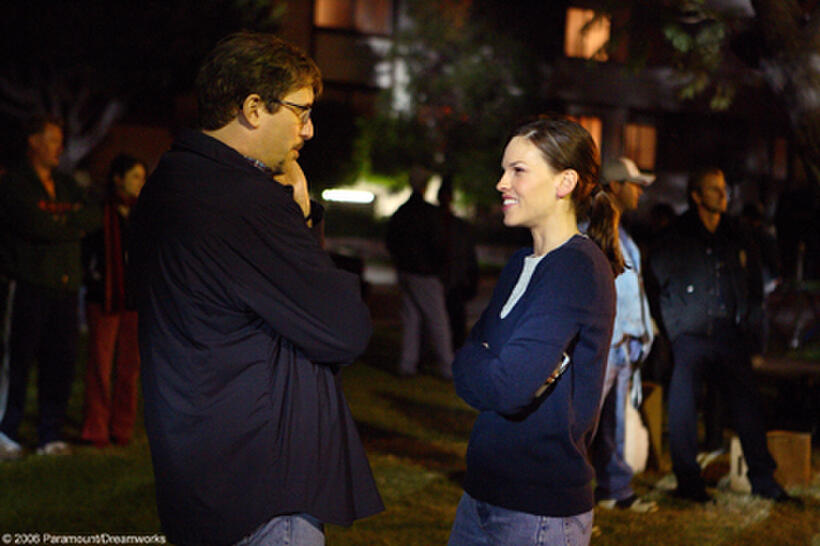 Star Hilary Swank and director Richard LaGravenese in "Freedom Writers."