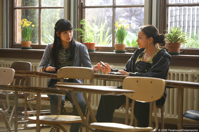 Two students at work in "Freedom Writers."