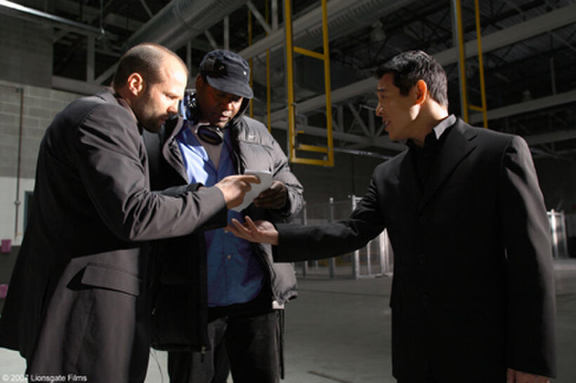 On the set of the film "War."