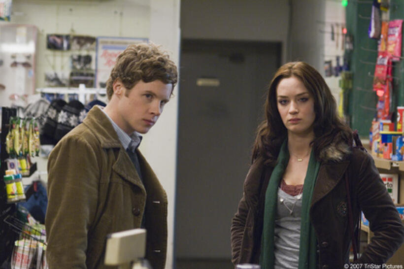 Ashton Holmes and Emily Blunt in "Wind Chill."