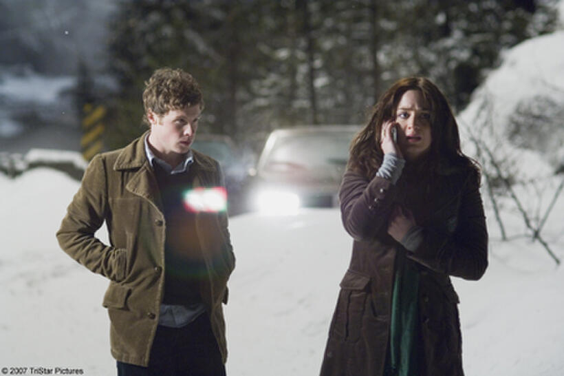 Ashton Holmes and Emily Blunt in "Wind Chill."