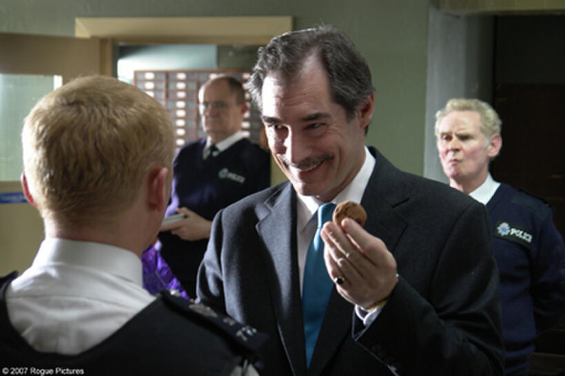 Simon Pegg and Timothy Dalton in "Hot Fuzz."