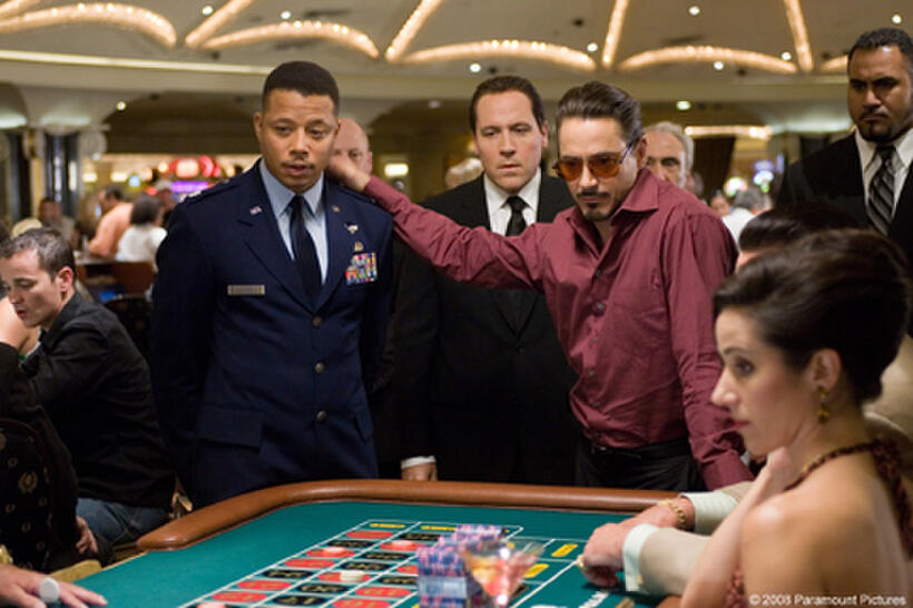 Terrence Howard and Robert Downey Jr. in "Iron Man."