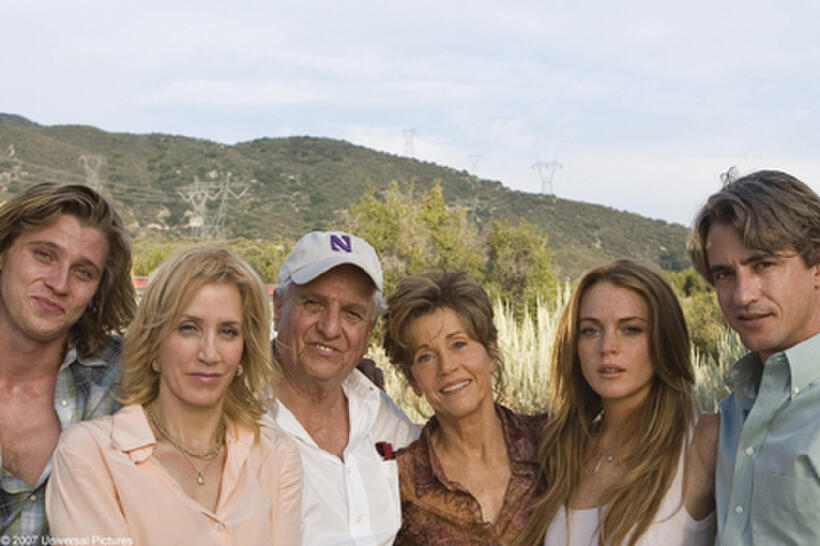 Director Garry Marshall and the cast on the set of the film "Georgia Rule."