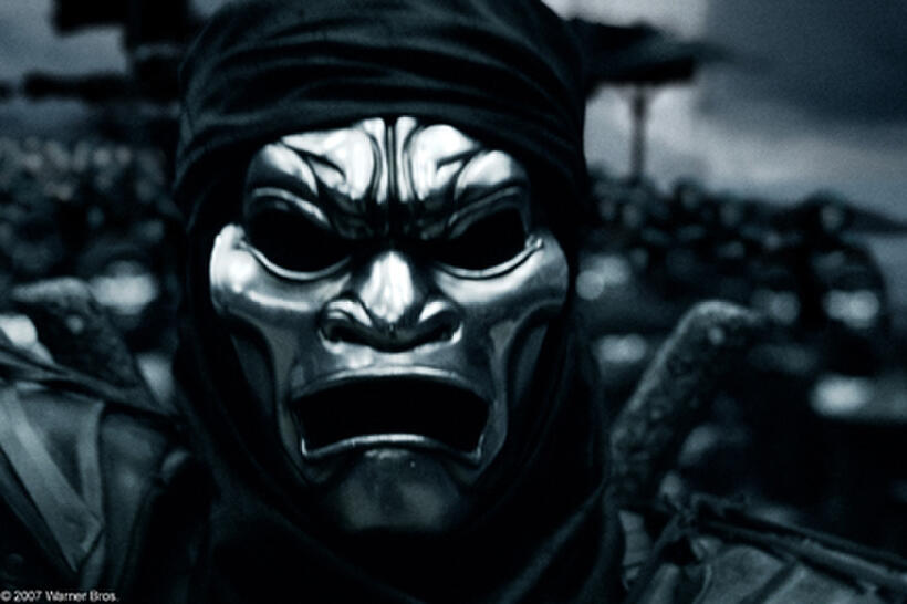The leader of the Immortals, Xerxes’ elite fighting force, brings his troops to a halt in "300."