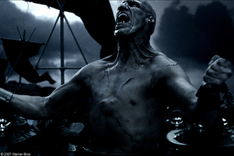 The Uber Immortal (Robert Maillet) is released from his bonds and unleashed upon the Spartans in  "300."