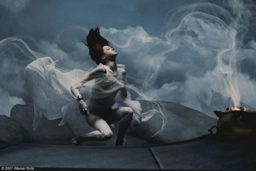 The Oracle Girl (Kelly Craig) slips into a trance and begins the process of interpreting the will of the gods in "300."
