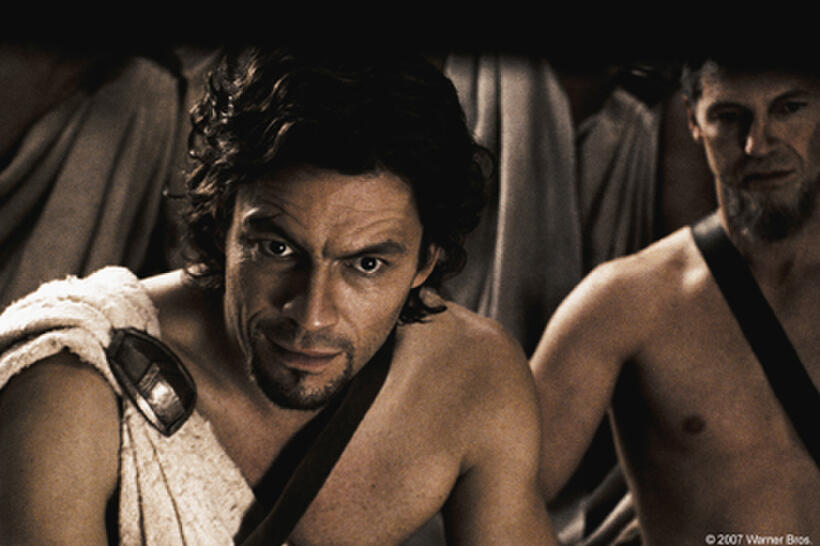 Dominic West portrays Theron, a Spartan politician with a hidden agenda in "300."