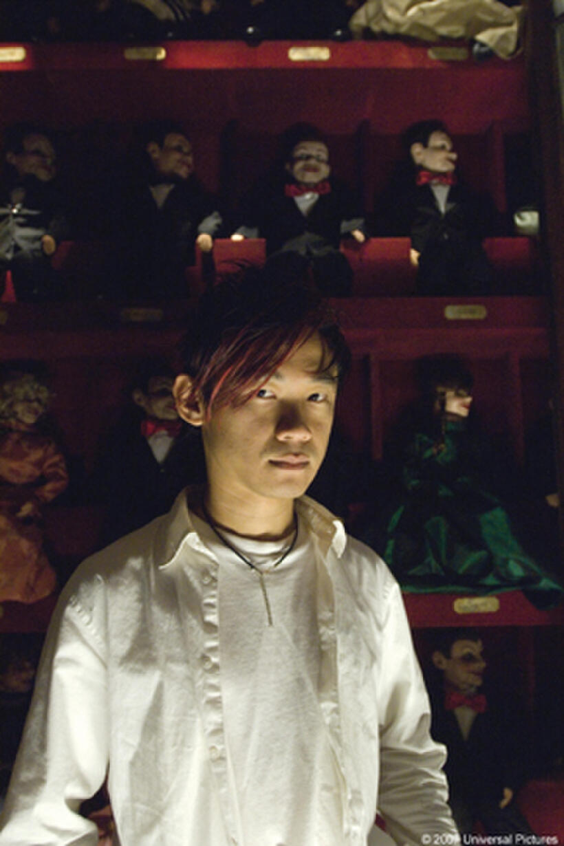 Director James Wan on the set of "Dead Silence."