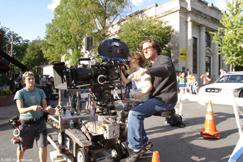 On the set of "Gracie."
