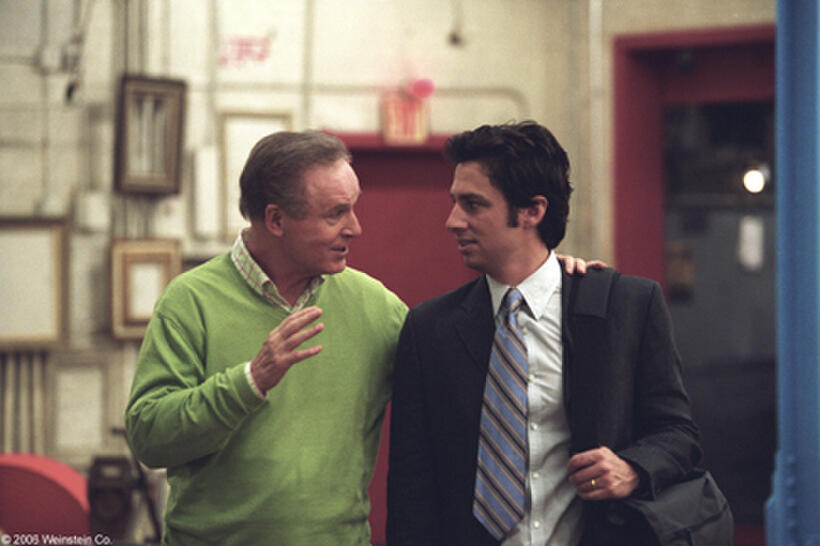 Charles Grodin and Zach Braff in "The Ex."