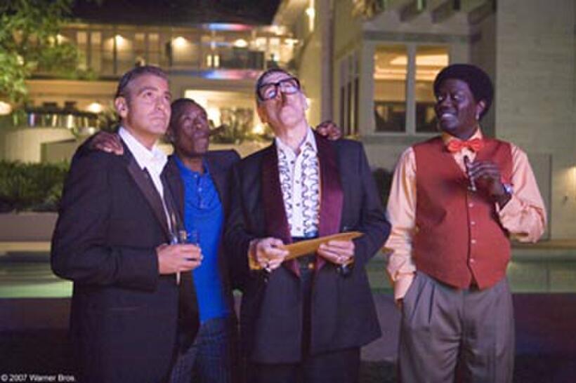 George Clooney, Don Cheadle, Elliott Gould and Bernie Mac in "Ocean's Thirteen."