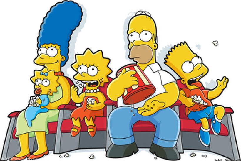 The Simpsons enjoy an evening at the movies in "The Simpsons Movie."