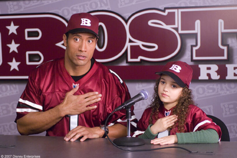 The Rock and Madison Pettis in "The Game Plan."