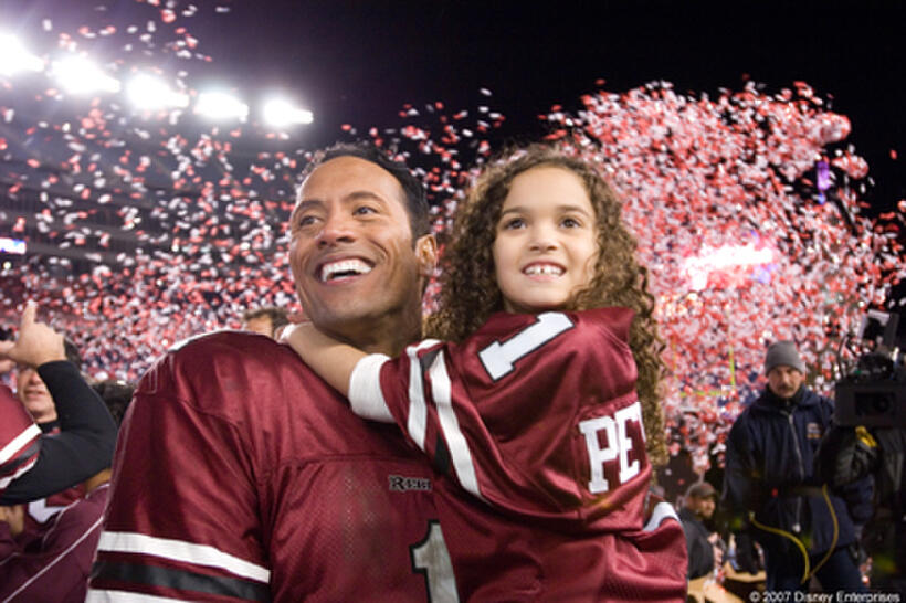 The Rock and Madison Pettis in "The Game Plan."