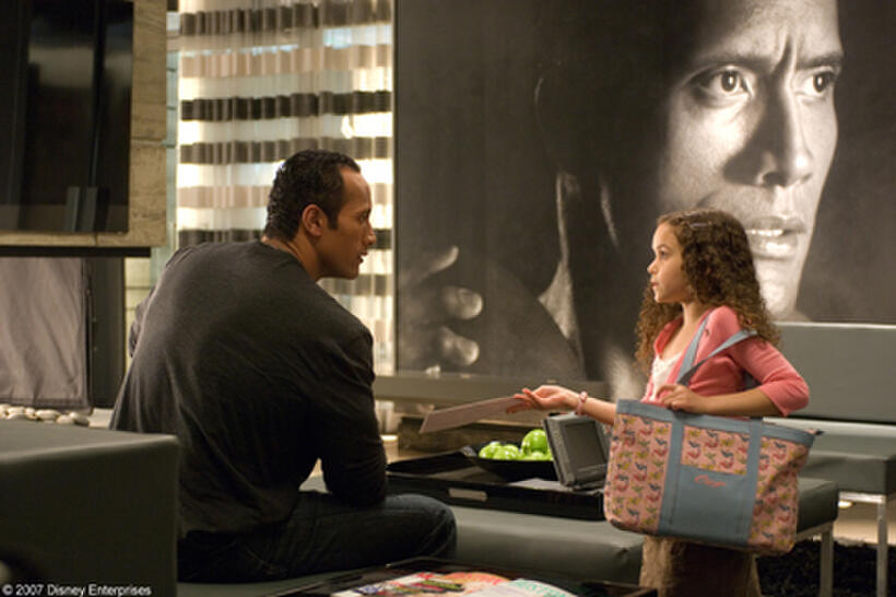 The Rock and Madison Pettis in "The Game Plan."