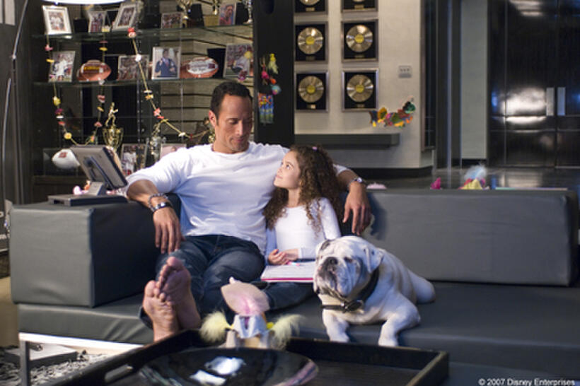 The Rock and Madison Pettis in "The Game Plan."