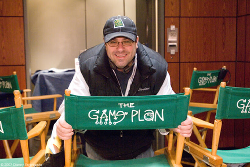 Director Andy Fickman on the set of "The Game Plan."