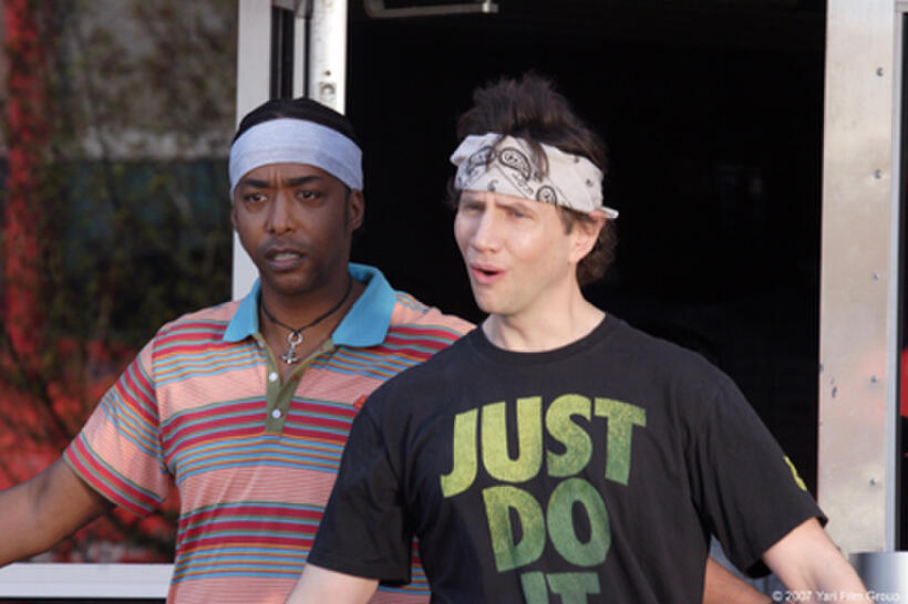 Miguel A. Núñez Jr. and Jamie Kennedy in "Kickin' It Old Skool."