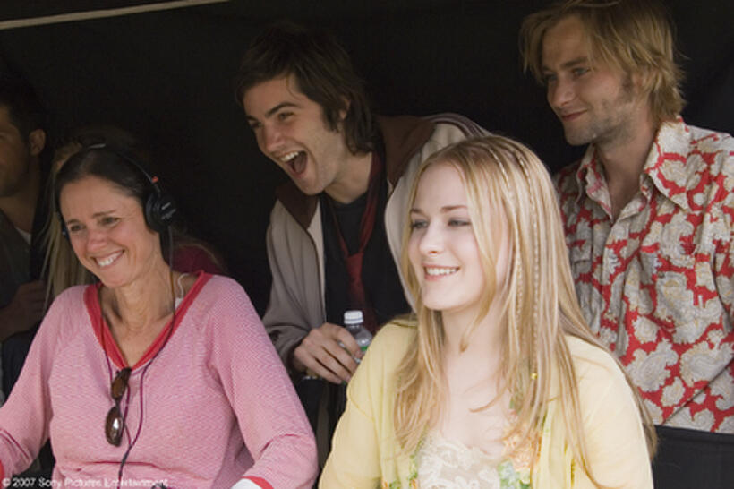 On the set of the film "Across the Universe."