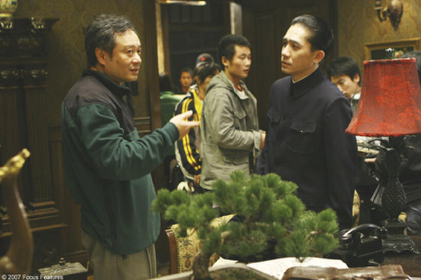 Director Ang Lee and Tony Leung Chiu-Wai on the set of "Lust, Caution."