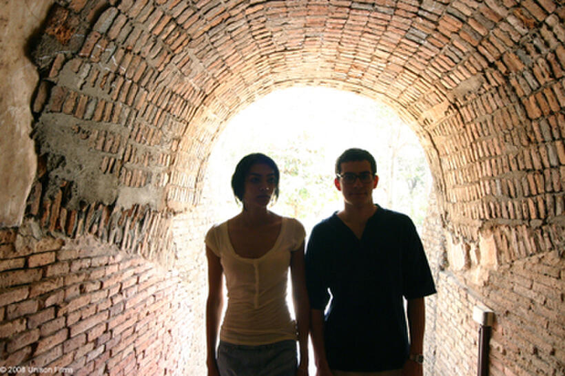 Tate Ellington as Oliver and Florence Faivre as Lek in "The Elephant King."