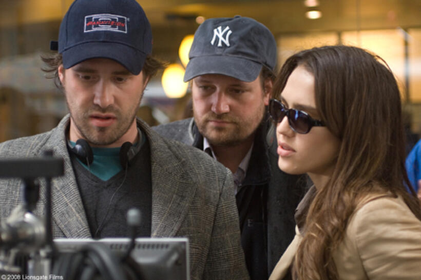 On the set of "The Eye."