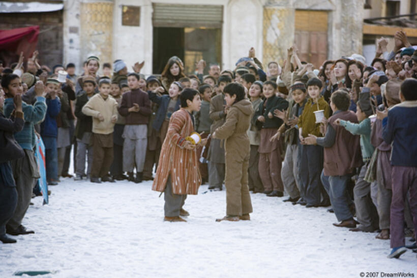 Ahmad Khan Mahmoodzada as Hassan and Zekiria Ebrahimi as Amir in "The Kite Runner."