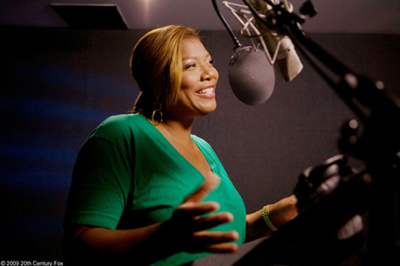 Queen Latifah on the set of "Ice Age: Dawn of the Dinosaurs."
