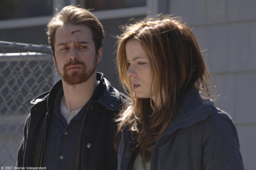 Sam Rockwell and Kate Beckinsale in "Snow Angels."