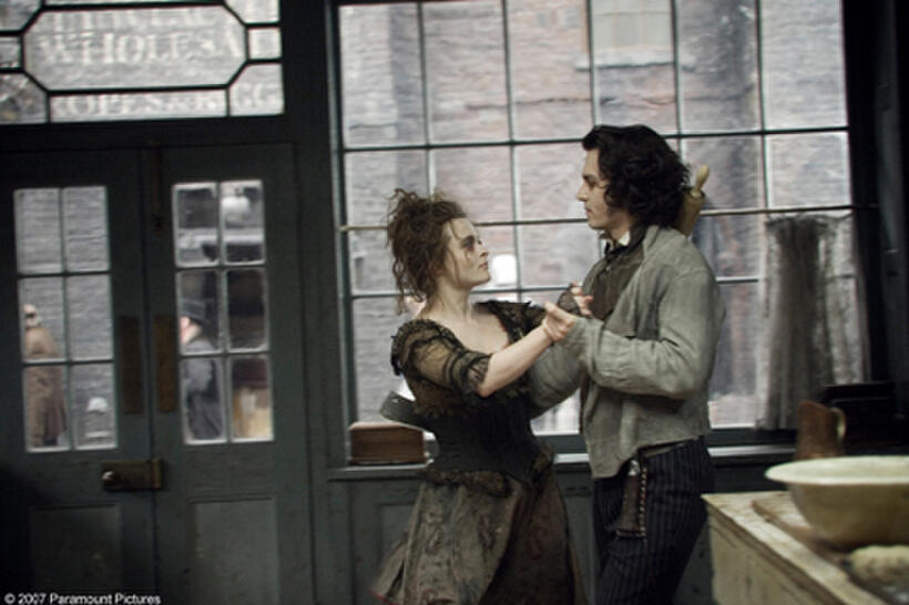 Helena Bonham Carter amd Johnny Depp in "Sweeney Todd: The Demon Barber of Fleet Street." "Sweeney Todd: The Demon Barber of Fleet Street."