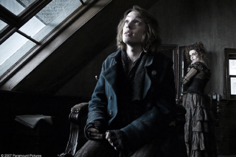 Jamie Campbell Bower and Helena Bonham Carter in "Sweeney Todd: The Demon Barber of Fleet Street."