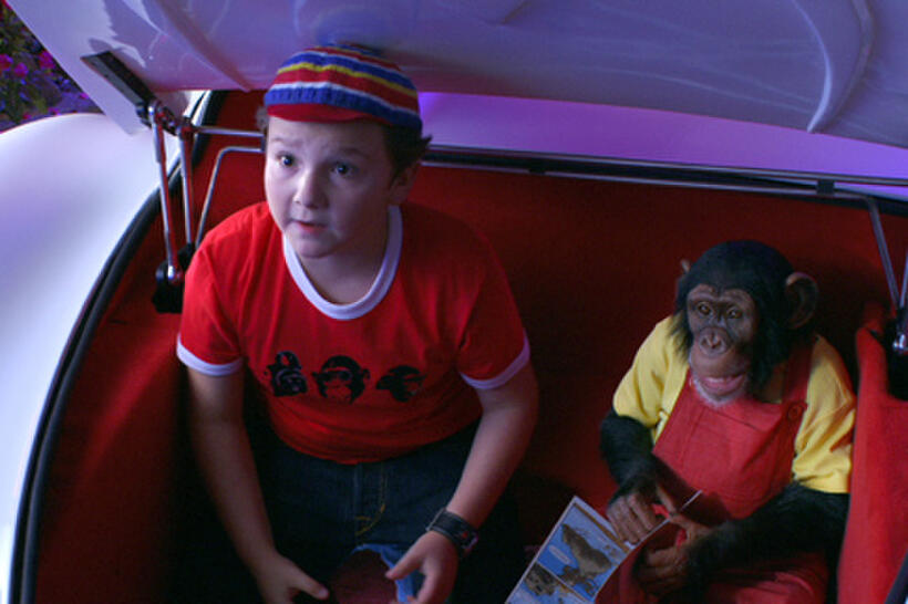 Paulie Litt as Spritle and Spritle's pet chimpanzee, Chim Chim, in "Speed Racer."