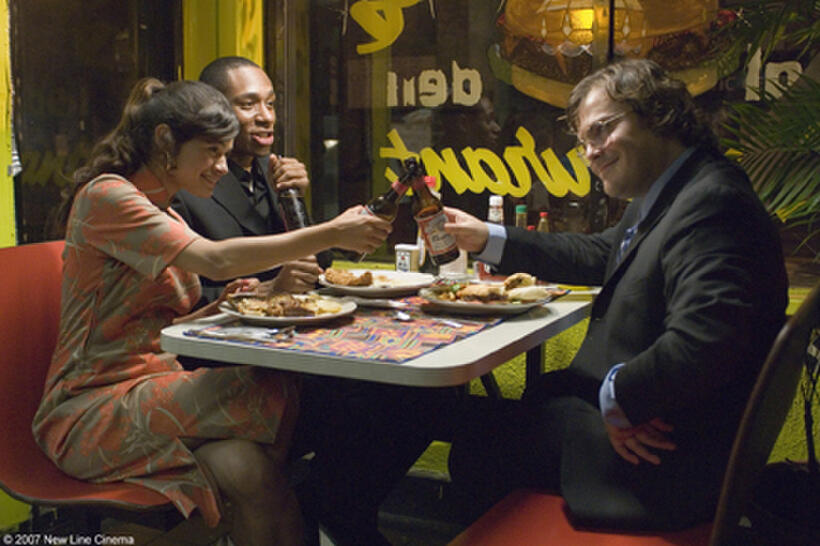 Melonie Diaz, Jack Black and Mos Def in "Be Kind Rewind."