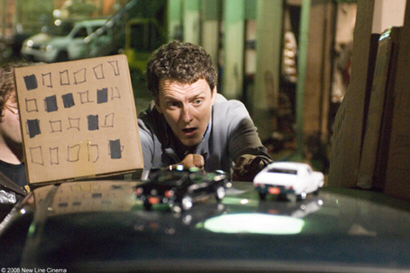 Director Michel Gondry on the set of "Be Kind Rewind."