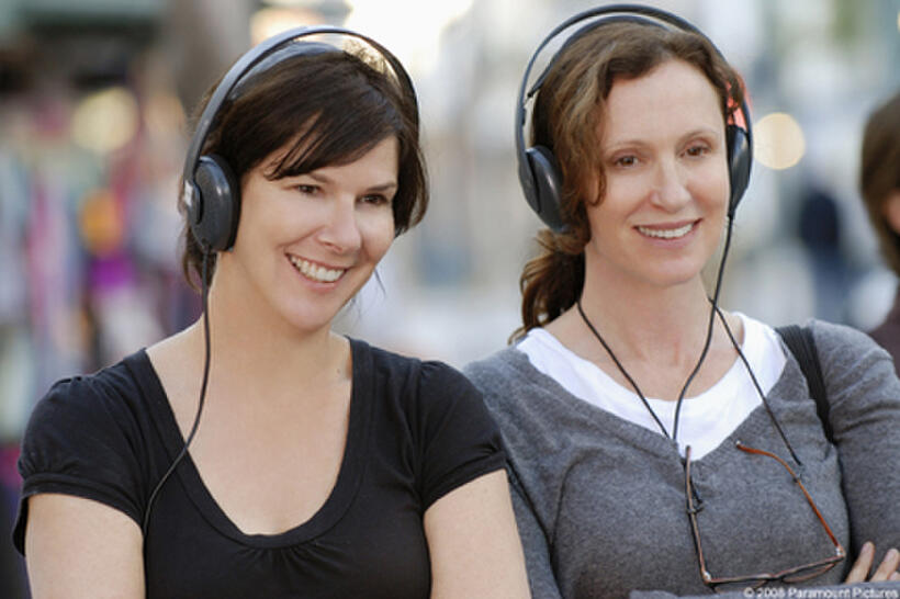 Producers Susan Arnold and Donna Arkoff Roth on the set of "Drillbit Taylor."