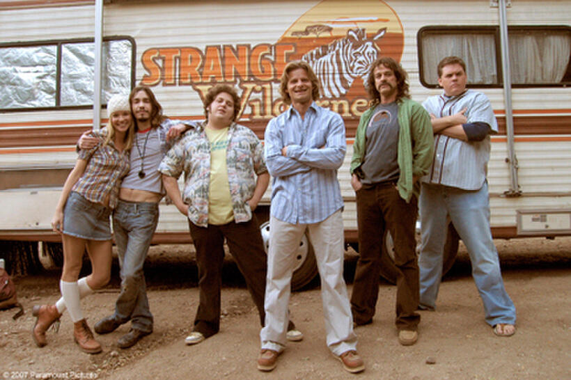 Ashley Scott, Justin Long, Jonah Hill, Steve Zahn, Allen Covert and Kevin Heffernan in "Strange Wilderness."