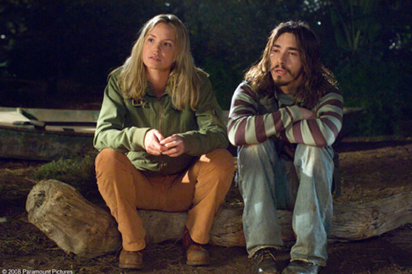 Ashley Scott and Justin Long in "Strange Wilderness."