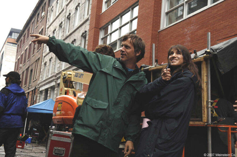 DirectorTodd Haynes and Charlotte Gainsbourg on the set of "I'm Not There."