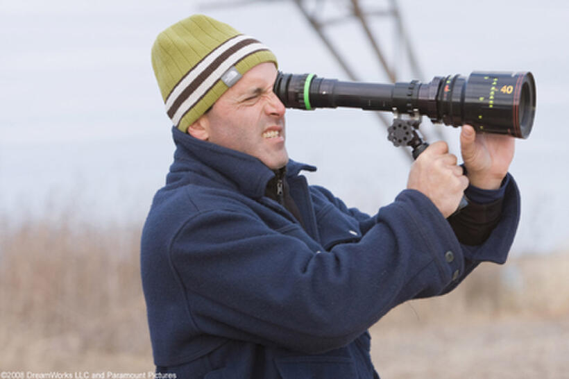 Director D.J. Caruso on the set of "Eagle Eye."