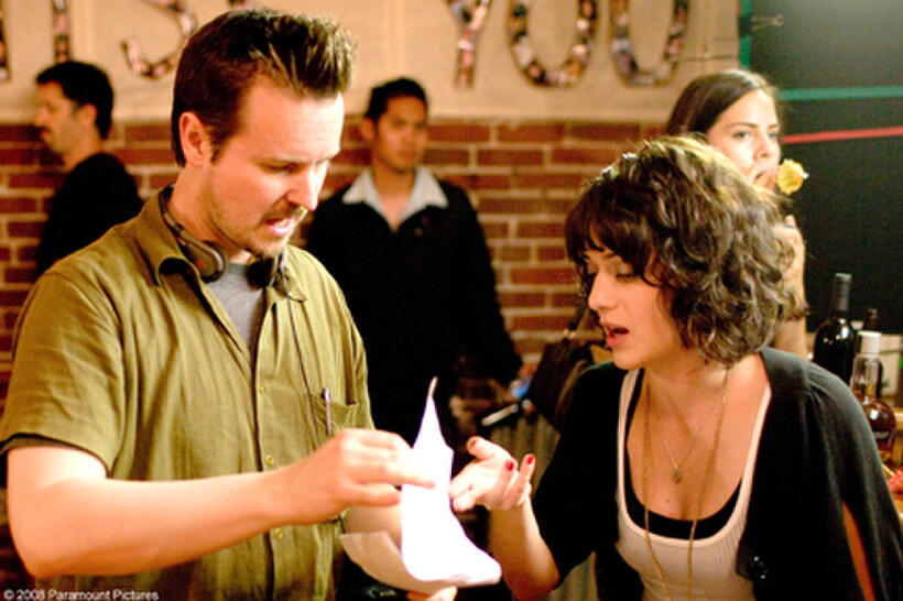On the set of "Cloverfield."
