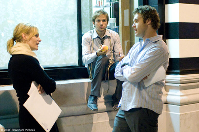 On the set of "Cloverfield."