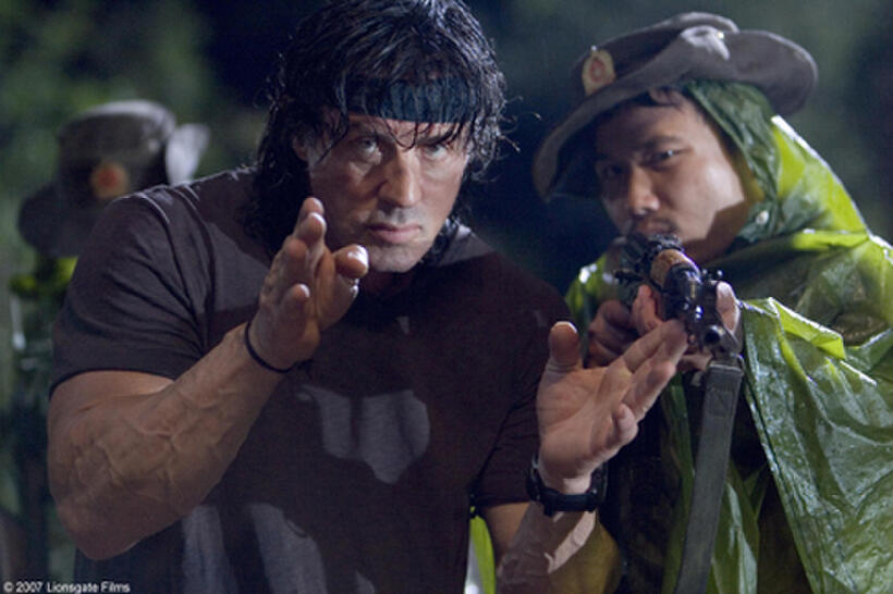 On the set of "Rambo