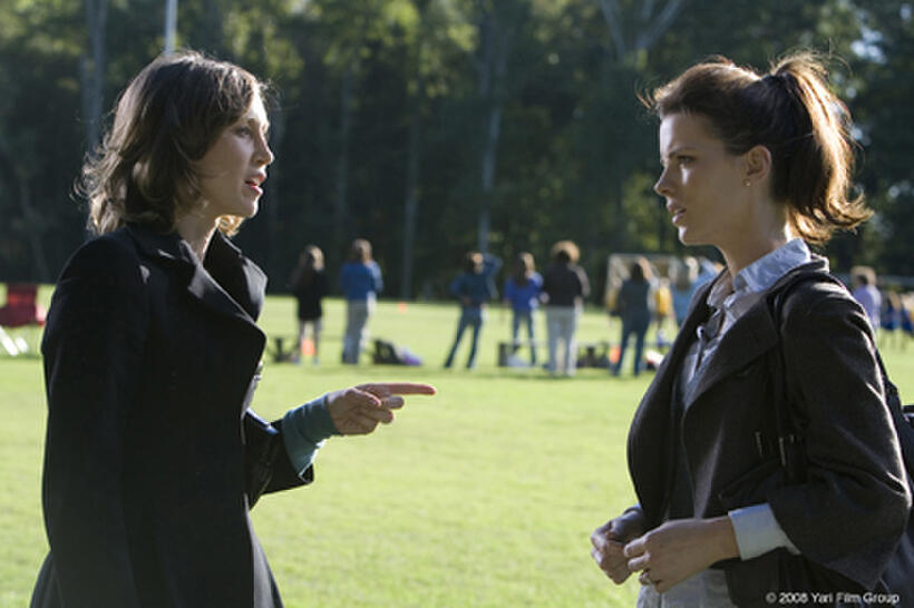 Vera Farmiga as Erica Van Doren and Kate Beckinsale as Rachel Armstrong in "Nothing but the Truth."