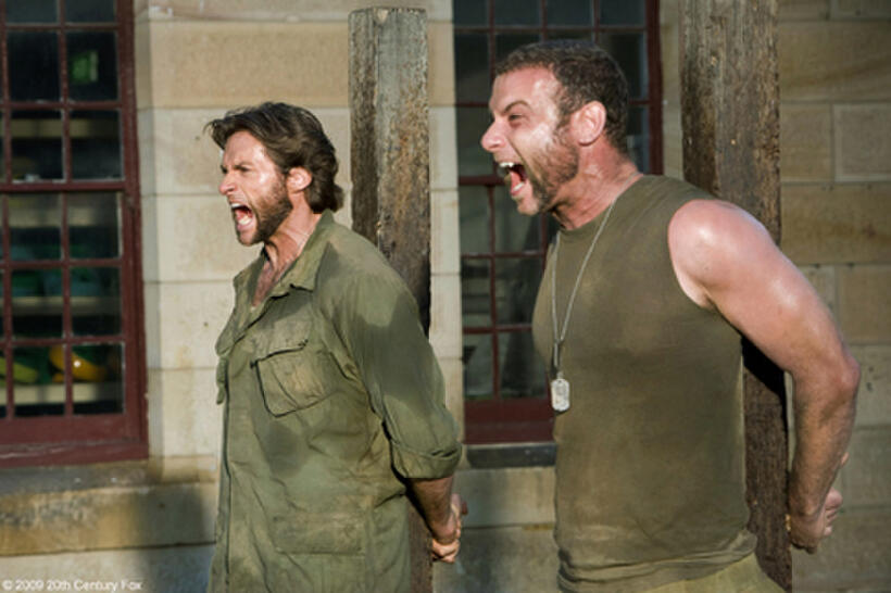 Hugh Jackman as Wolverine and Liev Schreiber as Victor Creed/Sabretooth in "X-Men Origins: Wolverine."