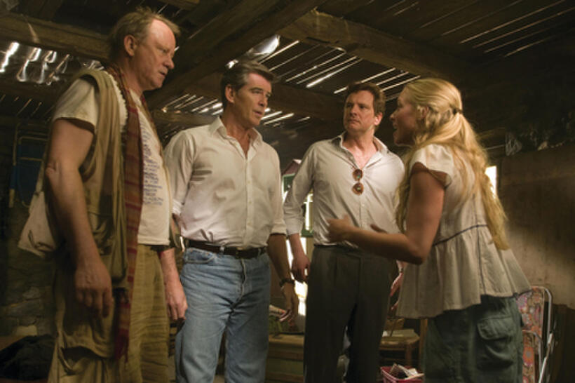 Bill Anderson (STELLAN SKARSGRD), Sam Carmichael (PIERCE BROSNAN), Harry Bright (COLIN FIRTH) and Sophie Sheridan (AMANDA SEYFRIED) in "Mamma Mia!"