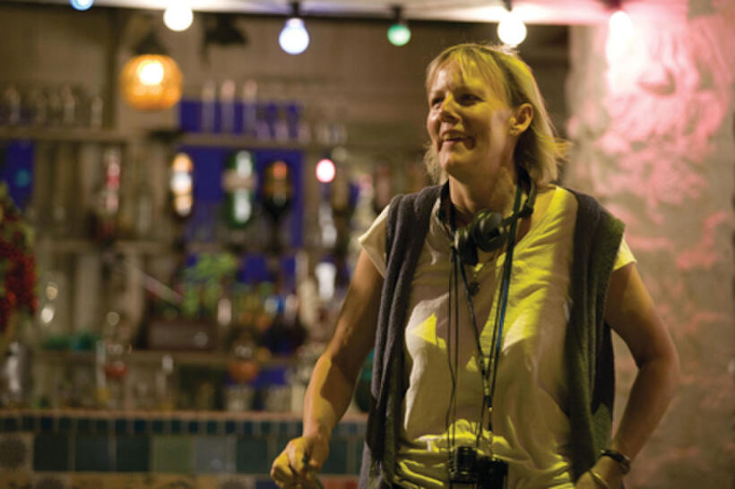 Director PHYLLIDA LLOYD on the set of "Mamma Mia!"