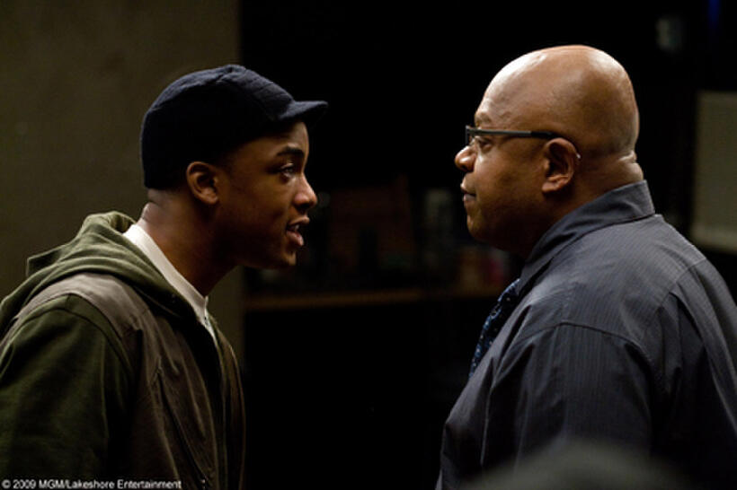 Collins Pennie as Malik and Charles S. Dutton as James Dowd in "Fame."